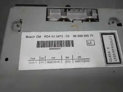 Second-hand car spare part audio system / radio cd for citroen c3 picasso attraction oem iam references 9666959577  