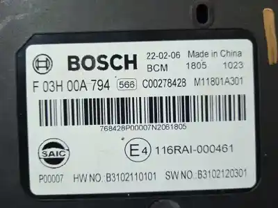 Second-hand car spare part bsi control unit for maxus edeliver 3 (modelo) oem iam references f03h00a794  c00278428