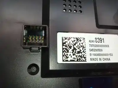 Second-hand car spare part audio system / radio cd for opel mokka x selective start/stop oem iam references 42498391  