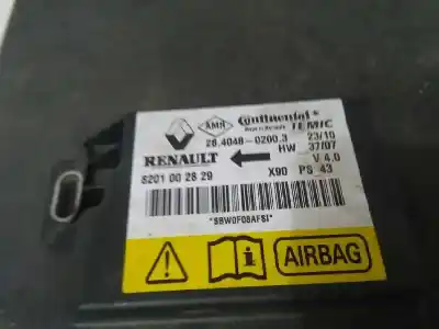 Peça sobressalente para automóvel em segunda mão centralina de airbag por dacia sandero ambiance referências oem iam 8201002829  
