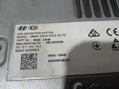 Second-hand car spare part gps navigation system for kia niro drive oem iam references 96560g5480  