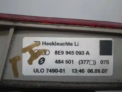 Second-hand car spare part interior left tailgate light for audi a4 avant (8e) 2.0 tdi quattro (dpf) (125kw) oem iam references 8e9945093a  