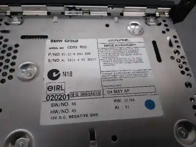 Second-hand car spare part audio system / radio cd for mini mini (r50,r53) cooper s oem iam references 65126941509  