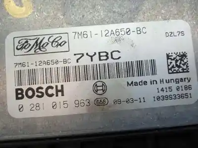 Second-hand car spare part ecu engine control for mazda 3 lim. (bl) 1.6 cd diesel cat oem iam references 7m6112a650bc  0281015963