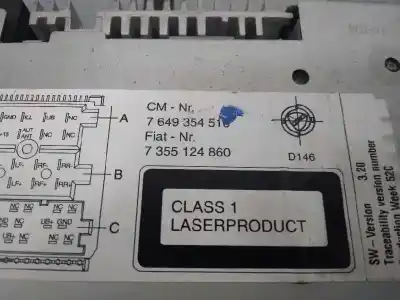 Second-hand car spare part audio system / radio cd for fiat doblo cargo 1.3 16v jtd cat oem iam references 7355124860  7649354516