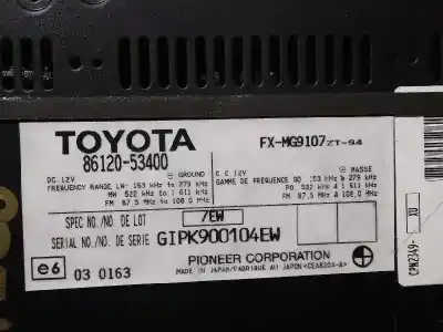 Автозапчастина б/у аудіо система / радіо cd для lexus is200 (ds2/is2) 2.2 d-cat посилання на oem iam 8612053400  