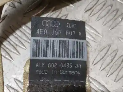 Автозапчастина б/у центральний задній ремін безпеки для audi a8 (4e2) 3.7 quattro посилання на oem iam 4e0857807a  601782900