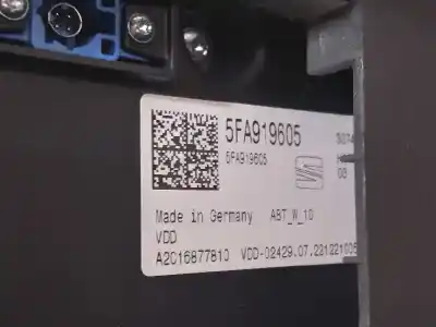 Second-hand car spare part multifunction display for seat leon (kl1) xcellence oem iam references 5fa919605  