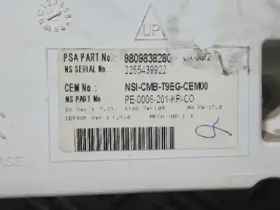 Peça sobressalente para automóvel em segunda mão quadrante por peugeot 308 style referências oem iam 9809838280  