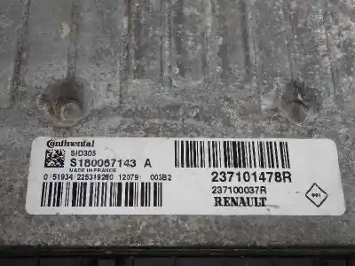 Piesă de schimb auto la mâna a doua unitate de control motor ecu pentru renault fluence (l3_) 1.5 dci (l30d l30l l306 l33f l33l l33m l33v l33w) referințe oem iam 237101478r  