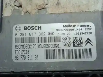 Second-hand car spare part ecu engine control for citroen c4 lim. sport oem iam references 9677031180  0281017862