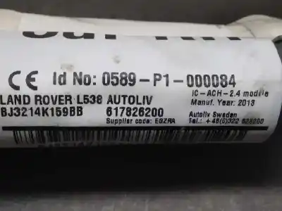 Peça sobressalente para automóvel em segunda mão airbag de cortina dianteiro direito por land rover evoque hse dynamic referências oem iam 0589p1000084  617826200