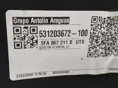Peça sobressalente para automóvel em segunda mão forra / revestimento da porta traseira esquerda por seat leon (kl1) xcellence referências oem iam 5fa867211  