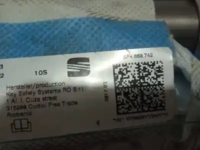 Автозапчастина б/у передня права подушка безпеки для seat leon (5f1) reference посилання на oem iam 5f4880742  
