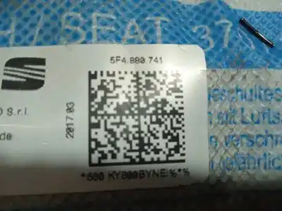 Автозапчастина б/у передня ліва подушка безпеки для seat leon (5f1) reference посилання на oem iam 5f4880741  