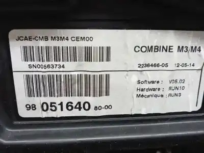 Автозапчастина б/у панель інструментів для citroen c-elysée exclusive посилання на oem iam 9805164080  
