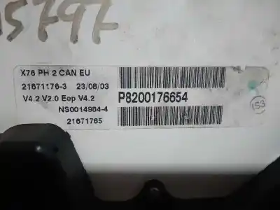 Автозапчастина б/у панель інструментів для renault kangoo (f/kc0) alize посилання на oem iam p8200176654  8200176654