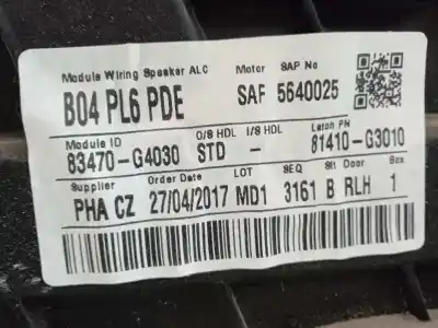 Автозапчастина б/у регулятор склона задній лівий для hyundai i30 (pde, pd, pden) 1.4 t-gdi посилання на oem iam 83470g4030  83450g4010