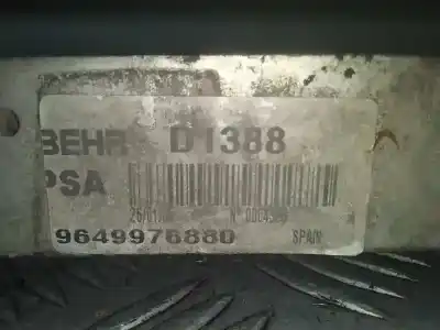 Peça sobressalente para automóvel em segunda mão intercooler por peugeot 607 (s2) básico referências oem iam 9649976880  
