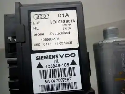 Peça sobressalente para automóvel em segunda mão motor elevador vidro traseiro esquerdo por audi a4 avant (8e) 2.0 tdi referências oem iam 8e0959801a 8e0959801e 5wk47009