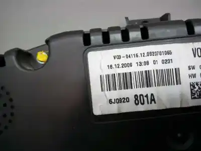 Автозапчастина б/у панель інструментів для seat ibiza (6j5) reference посилання на oem iam 6j0920801a  