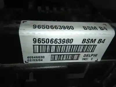 Pièce détachée automobile d'occasion boitier fusible bsm pour peugeot 206 berlina 1.4 hdi références oem iam 9650663980  