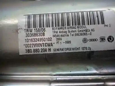 Автозапчасти б/у подушка безопасности передняя правая за skoda superb (3u4) 1.9 tdi ссылки oem iam 3b0880204h  