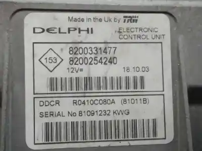 Автозапчастина б/у ебу контролер двигуна для renault clio ii fase ii (b/cb0) pack authentique посилання на oem iam 8200331477  8200254240