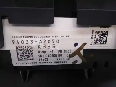 Pezzo di ricambio per auto di seconda mano pannello degli strumenti per kia pro_cee´d ( ) 1.6 crdi cat riferimenti oem iam 94033a2050  