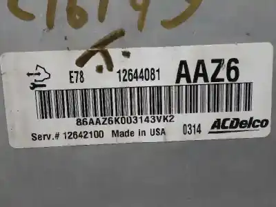 Second-hand car spare part ecu engine control for opel astra j lim. cosmo oem iam references 12644081  