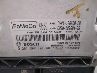 Автозапчастина б/у ебу контролер двигуна для ford b-max titanium посилання на oem iam dv2112a650pb 0261s09704 cv6a12b684bb