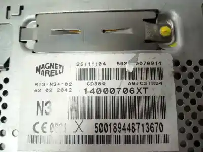 Pezzo di ricambio per auto di seconda mano impianto audio / radio cd per lancia phedra (180) 2.2 jtd cat riferimenti oem iam 14000706xt  