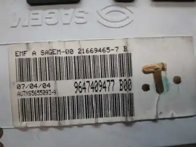 Second-hand car spare part display for citroen c3 1.4 hdi exclusive oem iam references 9647409477  