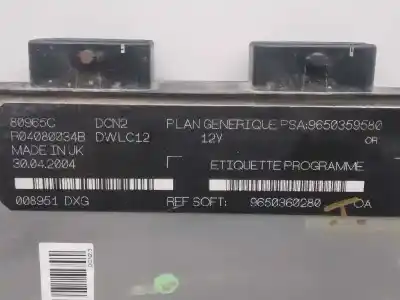 Pezzo di ricambio per auto di seconda mano centralina motore per citroen berlingo 1.9 d multispace riferimenti oem iam 9650360280  