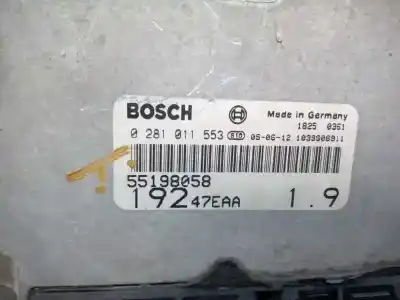 Second-hand car spare part ecu engine control for fiat stilo (192) 1.9 jtd cat oem iam references 55198058  0281011553