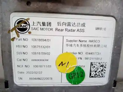 Second-hand car spare part sensor for mg zs luxury * oem iam references 10618694 981211100u 654457738