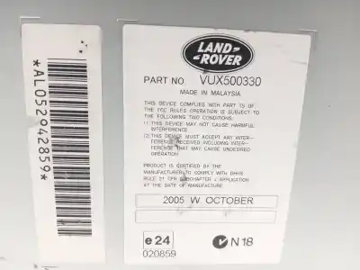 Second-hand car spare part audio system / radio cd for land rover discovery 4.4 v8 cat oem iam references vux500330  