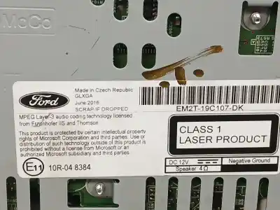 Автозапчастина б/у аудіо система / радіо cd для ford s-max titanium посилання на oem iam em2t19c107dk  