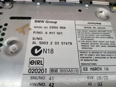 Автозапчастина б/у аудіо система / радіо cd для mini mini (r50,r53) one посилання на oem iam 6917521  