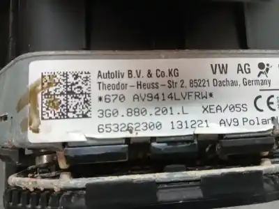 Автозапчасти б/у комплект подушки безопасности за volkswagen t-roc (a11, d11) 1.0 tsi ссылки oem iam 3g0880201l 2g4880204d 
