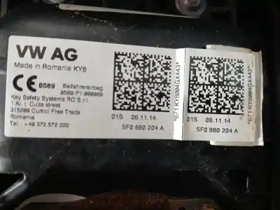 Second-hand car spare part airbag kit for seat leon (5f1) 1.6 tdi oem iam references 6f0880201agaap 5f0880204b 