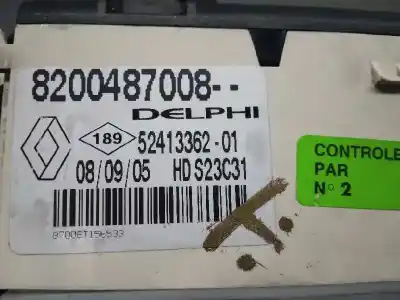 Second-hand car spare part heating / air conditioning control panel for renault vel satis (bj0) 2.2 dci turbodiesel oem iam references 8200487008  