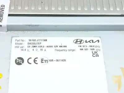 Автозапчастина б/у аудіо система / радіо cd для kia ceed (cd) 1.6 crdi 136 посилання на oem iam 96160j7500wk  