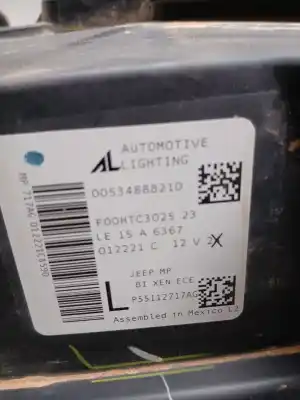 Автозапчастина б/у ліва фара для jeep-viasa compass (mp, m6, mv, m7) 1.3 посилання на oem iam 00534888210  