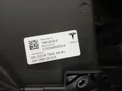 Автозапчастина б/у обликка задніх правіх дверей для tesla model 3 (5yj3) ev посилання на oem iam 158812902e  