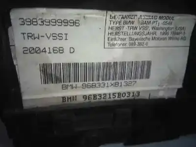 Автозапчасти б/у подушка безопасности передняя правая за bmw z3 roadster (e36) 1.8 i ссылки oem iam 2004168d  3983999996