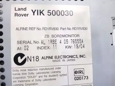Second-hand car spare part audio system / radio cd for land rover range rover (lm) td6 hse oem iam references rd1rv830 65526909599 1rbe40576555a