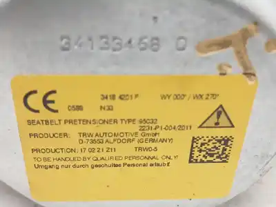 Автозапчасти б/у задний правый ремень безопасности за audi a4 b9 (8w2, 8wc) 2.0 tdi ссылки oem iam 34184201f 2231p1004 