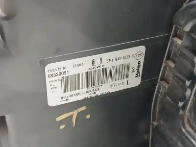 Second-hand car spare part left headlight for seat leon (1p1) reference oem iam references 5p1941033b  89320091