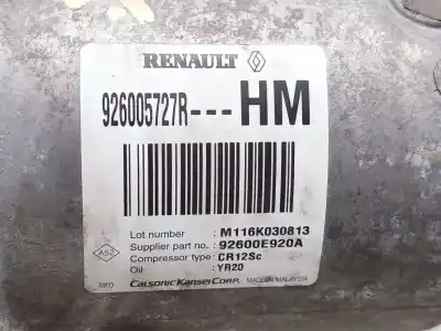 Автозапчасти б/у компрессор кондиционера воздуха за dacia lodgy (js_) 1.2 tce (jsay, jsm0) ссылки oem iam 926005727r 92600e920a cr12sc